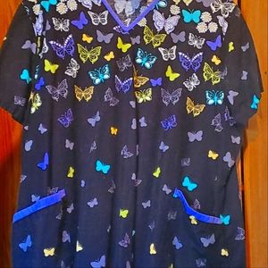Plus size scrub top